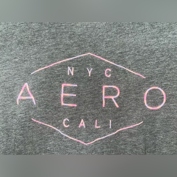 Aeropostale AERO NYC Cali Gray Women’s Classic Crew Tee Shirt Size Small - Picture 4 of 5